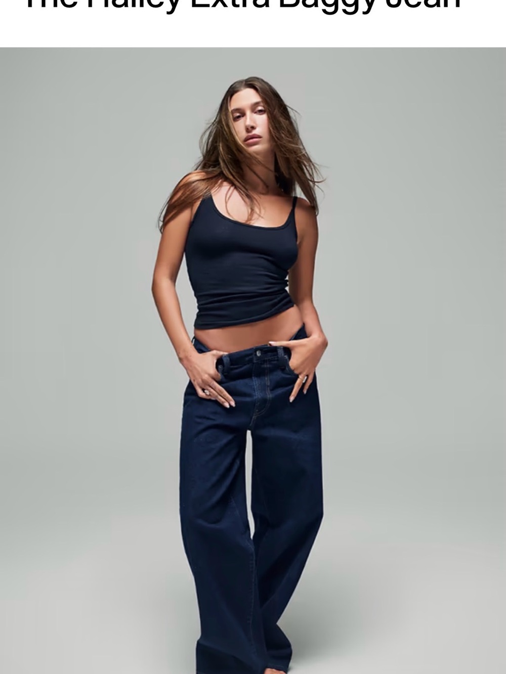 GAP x Hailey Bieber The Hailey Extra Baggy Jeans in Midnight Indigo